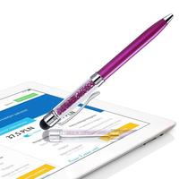 10 sztuk/partia Crystal Stylus Pen diamentowe długopisy biurowe długopis 2 w 1 kryształowy ekran dotykowy pióro do pojemnościowego ekranu 2